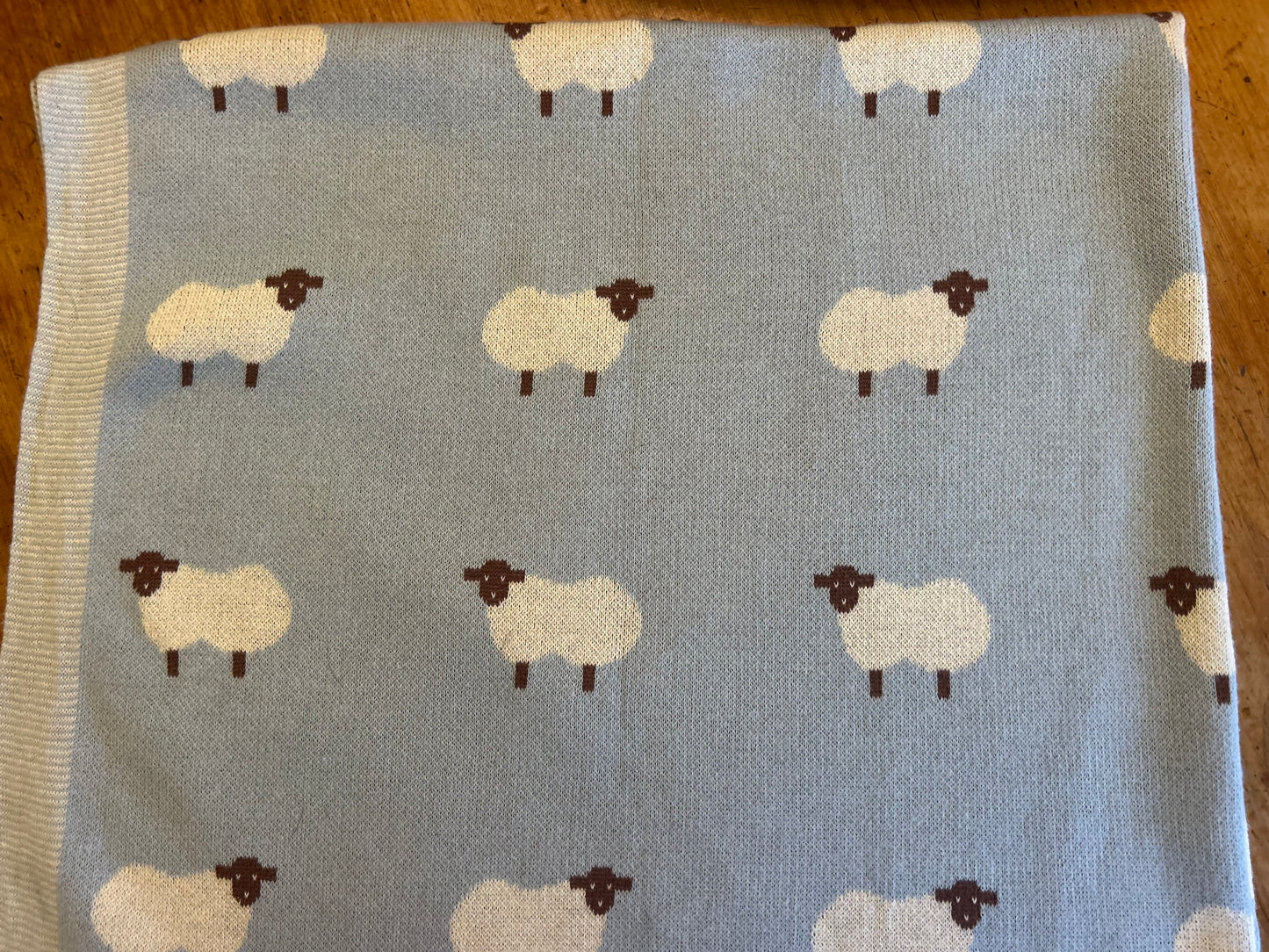 Christmas baby blue sheep blanket